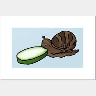 Snail Eating Cucumber Meme Posters and Art